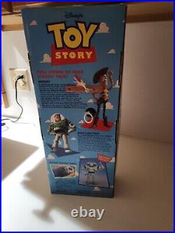 1st Edition Thinkway Disney Toy Story 1995 Talking Pull String Woody