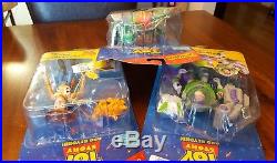 2001 Rare Lot of 3 Disney Pixar Toy Story BUZZ, REX, and WOODY