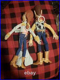 2002 Hasbro Woody and Jessie Toy Story and Beyond 13 Talking Pull String Dolls