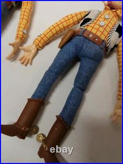 2 Disney Pixar Toy Story WOODY Pull-String Talking 15 Doll Thinkway Cowboy