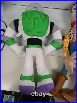 2 Disney Toy Story Large Woody Doll 32 & Large Buzz Lightyear 26 Vintage P&P