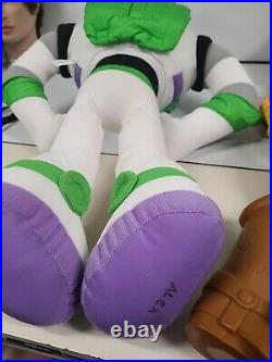 2 Disney Toy Story Large Woody Doll 32 & Large Buzz Lightyear 26 Vintage P&P
