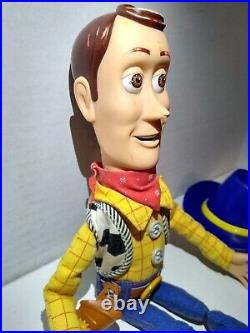 (2) Vintage Toy Story Figures Squad Leader Woody (Hats) AND 12 Buzz Lightyear