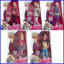 (5) Disney Pixar Toy Story 3 Barbie Loves Woody Buzz Alien Ken Loves Barbie NRFB