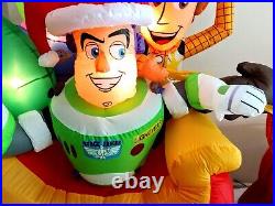 8' © Disney TOY STORY SLEIGH Airblown Yard Inflatable Décor WOODY BUZZ LIGHTYEAR