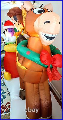 8' © Disney TOY STORY SLEIGH Airblown Yard Inflatable Décor WOODY BUZZ LIGHTYEAR