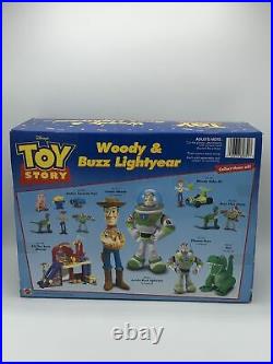 90's Vintage Disney Pixar Toy Story Woody Doll and Buzz Lightyear