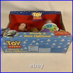 90s Vintage Disney Pixar Toy Story Woody Doll and Buzz Lightyear