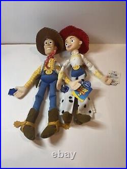 Applause Toy Story II Woody & Jessie Doll Plush With Tags Rare Lot Of 2