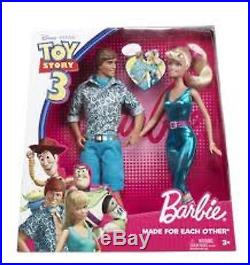 Barbie doll Toy Story 3 Blue Jumpsuit + Loves Woody Dolls Set of 2 NEW