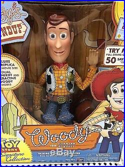 Brand New Delux Disney Toy Story Woodys Roundup Talking Sheriff Woody Doll