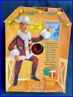 Christmas Toy Story Woody 1999 Holiday Hero Mattel Doll New In Box
