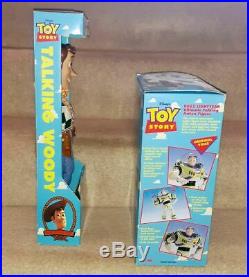 DEAD MINT AS-NEW 1995 Original Toy Story Talking Buzz Lightyear and Woody Dolls