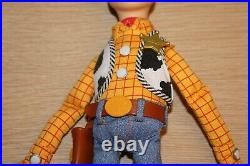 DISNEY Pixar Toy Story WOODY Pull-String Talking 15 Doll Thinkway Cowboy NO HAT