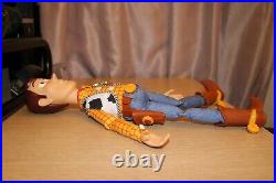 DISNEY Pixar Toy Story WOODY Pull-String Talking 15 Doll Thinkway Cowboy NO HAT