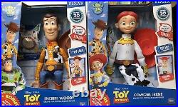 Deluxe Toy Story 25th Anniversary Woody & Jessie Pull String Doll NEW Withkeychain