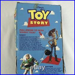 Disney 1995 Toy Story Poseable Pull String Talking Woody #62810 Factory Sealed