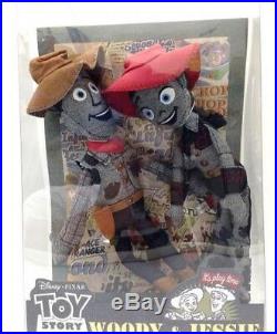 Disney EDWIN Toy Story Denim WOODY JESSIE Plush Stuffed Doll BOX Set