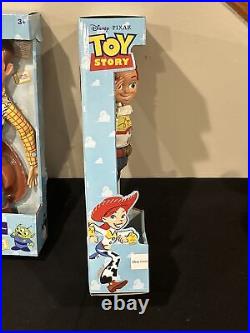 Disney Parks Pixar Toy Story Talking Woody & Jessie Doll Pull String 14 NEW
