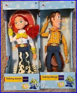 Disney Parks Talking Woody & Jessie 16 Dolls Pull String From Toy Story NEW
