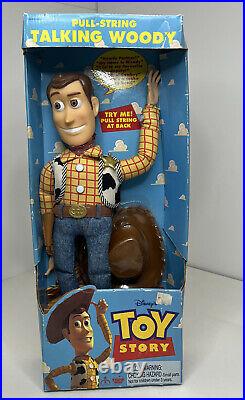 Disney Pixar 1995 Toy Story Pull-String Talking Woody Thinkway Toys
