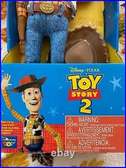 Disney Pixar 1999 Toy Story 2 Pull String Talking Woody by Thinkway Toys 68027