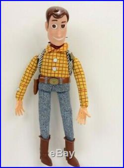 Disney Pixar 2001 Toy Story Sheriff Woody Pull String Talking Doll W Guitar Hat