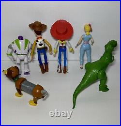 Disney Pixar Mattel Toy Story Posable Action Figure Bundle of 6