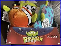 Disney Pixar Remix Alien As Nemo Mr Incredible Sully& Boo Plush Set BRAND NEW