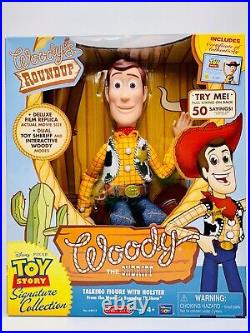 Disney Pixar Thinkway Toy Story Signature Collection Woody Doll Figure Talking