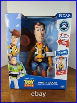 Disney Pixar Toy Story 16-Inch WOODY, pull string talking, over 30 saying? NEw