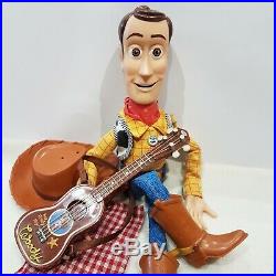Disney Pixar Toy Story 2 Original Woody Pull String Talking with guitar toy doll
