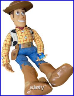 Disney Pixar Toy Story 2 WOODY Jumbo Doll Height 120cm with cowboy hat tag USED