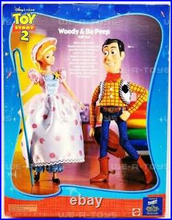Disney Pixar Toy Story 2 Woody & Bo Peep Dolls Gift Set 1999 Mattel 23785 NRFB