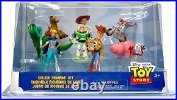 Disney Pixar Toy Story 4 Deluxe Figurine Playset 9 Figure Set Woody Buzz Jessie