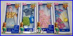 Disney Pixar Toy Story 4 Movie Lot of 4 Barbie Outfits Bo Peep Aliens Woody NEW