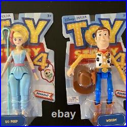 Disney Pixar Toy Story 4 Posable Figure Bo Peep & Woody By Mattel