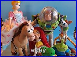Disney Pixar Toy Story Figures Lot Signature & Deluxe Woody Jessie Buzz Rex