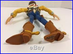 Disney Pixar Toy Story Fire Fightin' Woody Doll with Hat Hasbro 2001 (Works) HTF