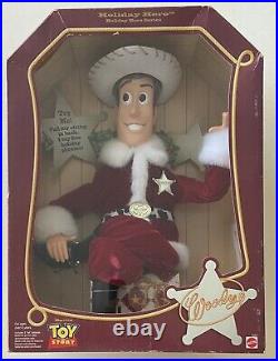 Disney Pixar Toy Story Holiday Hero Christmas Woody Mattel 1999 Brand New