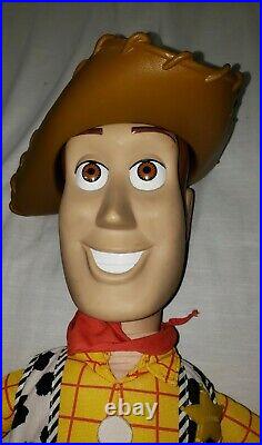 Disney Pixar Toy Story Huge Jumbo Giant Woody Plush Doll Plastic/Cloth RARE 31