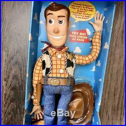 Disney Pixar Toy Story Poseable Pull-String Talking Woody Doll Rare Vintage 14