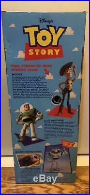 Disney Pixar Toy Story Poseable Pull-String Talking Woody Doll Rare Vintage 16