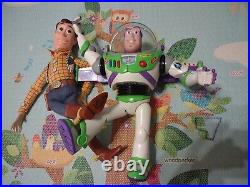 Disney Pixar Toy Story Pull String Talking Woody & Buzz Tested & Works