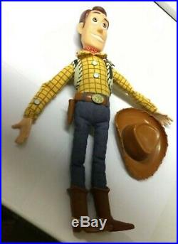 Disney Pixar Toy Story Pull String Talking Woody Doll w Hat 15 Talks