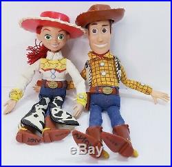 Disney Pixar Toy Story Retired 15 Woody & Jessie Interactive Pull String Dolls