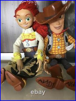 Disney Pixar Toy Story Thinkway Pull String Woody and Jessie Talking Doll 15 D1