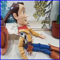 Disney Pixar Toy Story Woody Talking (Pull string) Doll Guitar Hasbro 2005 j