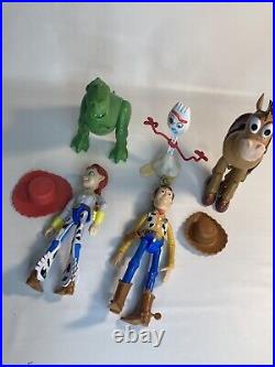 Disney Pixar Toy story Rex jesse Woody bullseye forky plastic doll lot