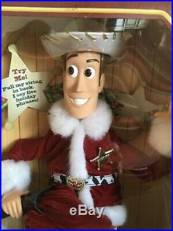 Disney Pixars Toy Story Christmas Woody Doll Pull String & Buzz Lightyear
